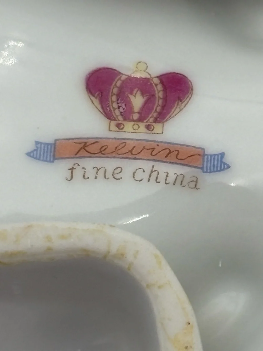 Vintage Kelvin Fine China Hand Painted Purple Violets Trinket Dish